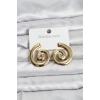 Mey İthalat® 316L Çelik Gold Renk Sarmal Modelli Kadın Küpe