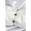 316L Çelik Gümüş Renk Yeşil Baby Boy Yonca Kadın Bileklik