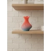 Mey İthalat® 3D Dalga Desenli Kalp Formlu Dekoratif Vazo Pembe 15 cm