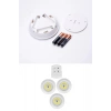 3lü Uzaktan Kumandalı Yapışkanlı Kablosuz Led Spot Lambalar (5047)