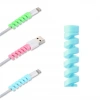 4&#39;lü Apple, Android Şaj Kablosu Koruyucu Silikon Spiral Yay Aparat (5047)