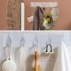 5'li Güçlü Yapışkanlı Şeffaf Duvar Askısı Banyo Mutfak Düzenleyici Pratik Askılık (5047)