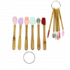 6 PARÇA  MiNİ AHŞAP SAPLI SİLİKON MUTFAK SET (5047)