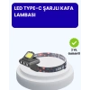 Mey İthalat® 800 Lumen LED Kafa Lambası COB ve XPE Led Type C Şarjlı Ayarlanabilir