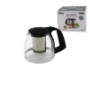 900ML CAM DEMLİK ÇELİK SÜZGEÇLİ - PLASTİK KULP - KAPAK - KROM ÇERÇEVE (5047)