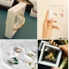 9x9 cm Standlı 3D Takı Ziynet Hatıra Koleksiyon Saklama Kutusu Şeffaf Film Çerçevesi (5047)