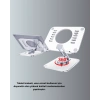 Mey İthalat® Ayarlanabilir Şeffaf Tablet Standı Kaymaz Silikon Tabanlı