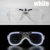 Beyaz Led Işıklı Parti Gözlüğü - Neon Glow Şerit Gözlük 3 Modlu