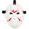 Beyaz Renk Kırmızı Çizgili Tam Yüz Hokey Jason Maskesi Hannibal Maskesi (5047)
