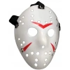 Beyaz Renk Kırmızı Çizgili Tam Yüz Hokey Jason Maskesi Hannibal Maskesi (5047)