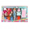 Mey İthalat® 02259 Cindy Doll Dolaplı Bebek Oyun Seti -Oyuncak