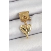 316L Çelik Sallantılı Kalp Model Gold Renk Nomination Charm
