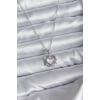 316L Çelik Zincir Gümüş Renk Kalp Model Kadın Kolye