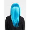 Mey İthalat® Açık Mavi Renk Uzun Düz Parti Peruğu