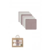 Mey İthalat® 6lı Müslin Mendil 20x20 cm 90106 Taş Ekru Antrasit