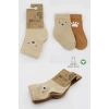 Mey İthalat®  Bear Penye Soket Çorap 2Li BS10116 Bej