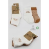 Mey İthalat®   2Li Big Heart Penye Soket Çorap 10117 Hardal