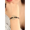 FREEDOM (Özgür) Siyah Deri İpli Unisex Mood Bileklik