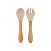 Mey İthalat®   Mama Kaşığı ve Çatal Seti Bubble Beige