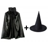 Nessiworld  Siyah Yakalı Pelerin ve Siyah Cadı Şapkası Seti Çocuk Boy