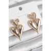 Pirinç Gold Renk Sallantı Kalp Model Kadın Küpe