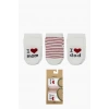 Bistyle Mom Dad 3Lü Penye Soket Çorap 10123 Ekru