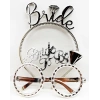 Bride Yazılı Taç ve Bride To Be Yazılı Gözlük Seti Gümüş Renk (5047)