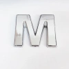Mey İthalat® Cemax M Harfi  3,75 cm Krom Yapışkanlı