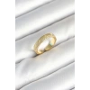 Gold Renk Şerit Zirkon Taşlı Kadın Yüzük