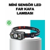 Mey İthalat® Hareket Sensörlü Şarjlı LED Far Suya Dayanıklı Çok Modlu