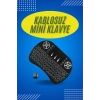 Mey İthalat® Işıklı Kablosuz Mini Klavye ve Dokunmatik Mouse Seti Türkçe Kablosuz