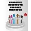 Mey İthalat® Kablosuz Bluetooth Karaoke Mikrofon  Yankı Efektli