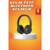 Mey İthalat® Kablosuz Bluetooth Kulaklık Kulak Üstü Mikrofonlu 5.0 Bluetooth ANC Özelliği