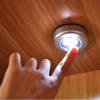 Kablosuz Spot Pilli Dokunmatik Led Lamba 3 Ledli Dolap Lambası (5047)
