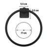 Kendiliğinden Yapışkanlı Siyah Paslanmaz Metal Yuvarlak Havluluk (5047)