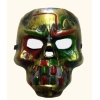 Kırmızı Kanlı Dişli Dracula Kafatası Maskesi Altın Renk (5047)