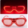 Kırmızı Led Işıklı Parti Gözlüğü - Neon Glow Şerit Gözlük 3 Modlu (5047)