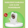 Mey İthalat® LCD Göstergeli Manyetik Powerbank Type C USB Girişli