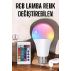 Mey İthalat® Led Ampul Enerji Dostu RGB Işıklı 100W Led Işık