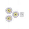 Mey İthalat® Led Lamba 3lü Uzaktan Kumandalı Yapışkanlı