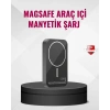 MagSafe Araç Telefon Tutucu 15W Hızlı Şarj Type-C Girişli