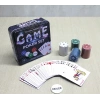 Metal Kutulu 80 Chip Ve 1 Adet İskambil  Kağit Setine Sahip Poker Oyunu Alk3534
