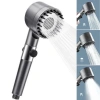 Mey İthalat®  3 Kademeli Turbo Basınçlı Masaj Başlıklı Silikon Fırçalı Duş Başlığı – Yüksek Basınçlı Su Tasarruflu Duş Başlığı