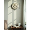 Mey İthalat® 36 Cm Krem Retro Tasarım Duvar Saati