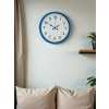 Mey İthalat® 36 Cm Mavi Dekoratif Duvar Saati
