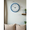 Mey İthalat® 36 Cm Mavi Dekoratif Duvar Saati