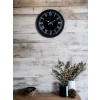 Mey İthalat® 36 Cm Modern Siyah Duvar Saati