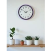 Mey İthalat® 36 Cm Mor Dekoratif Duvar Saati