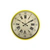 Mey İthalat® 36 Cm Sarı Retro Duvar Saati