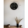 Mey İthalat® 36 Cm Siyah Dekoratif Duvar Saati